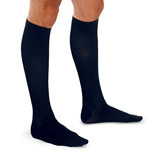Therafirm Men s Trouser Socks - 20-30mmHg Moderate Compression Dress Socks (Navy, XL)