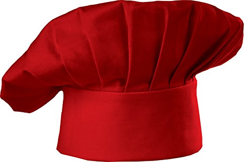 Chef Works Unisex Chef Hat, Red, One Size