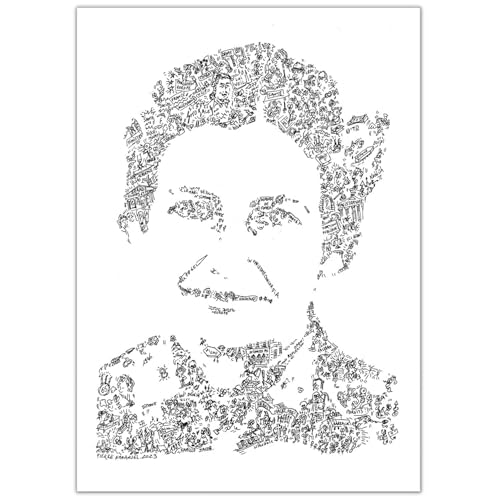 Poster Simone Veil portrait biographie femme d'État dessin inspiré affiche 50x70cm
