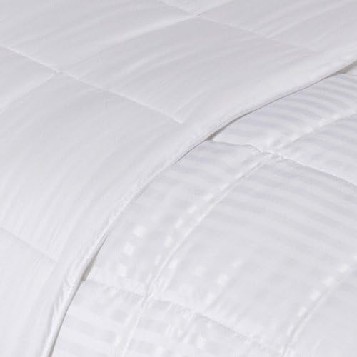 Miniatura 6 de Manta grande para toda estación hecha de plumón sintético, reversible, Microfibra, Blanco, King