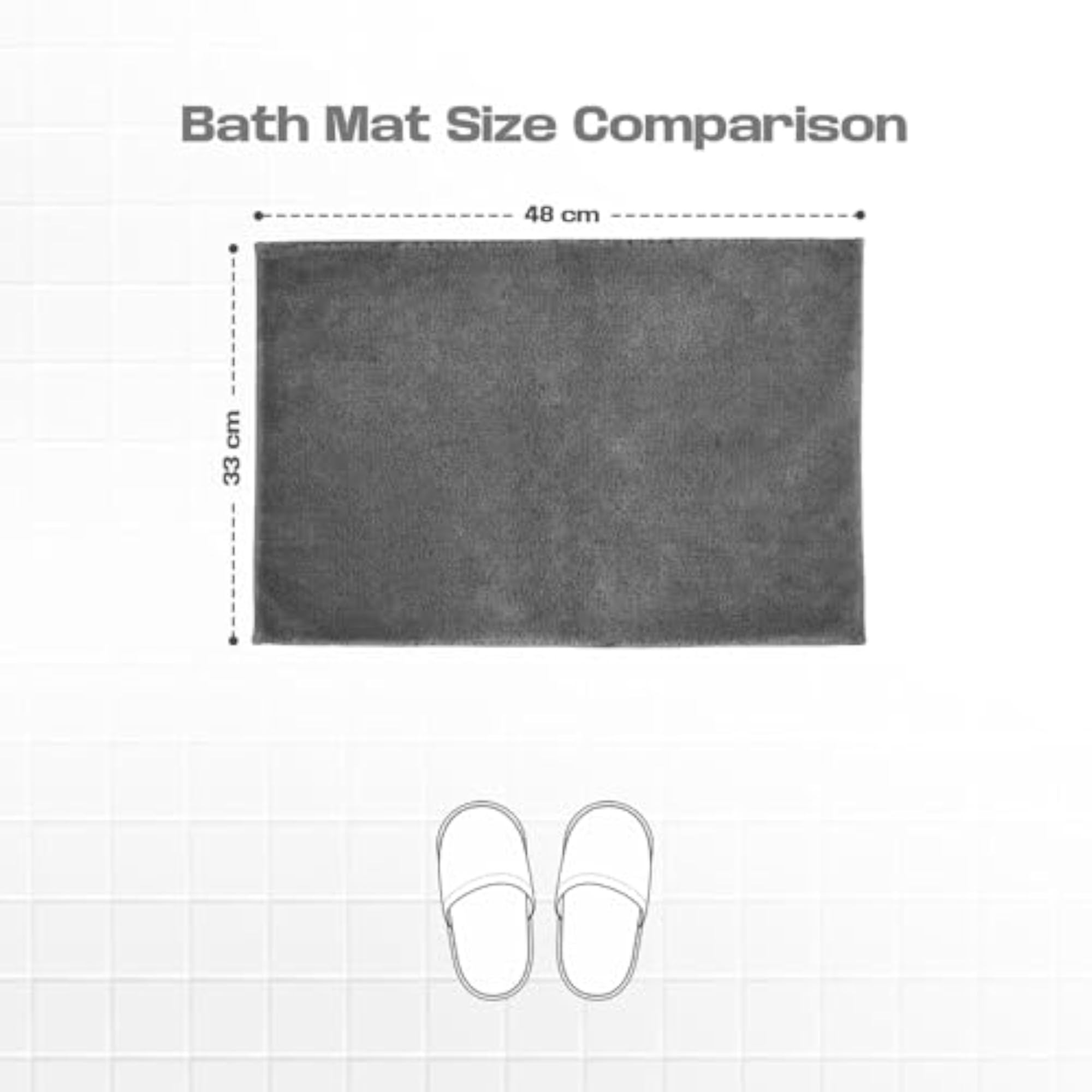 Microfibre Bath Mat Soft & Absorbent Multipurpose Mat