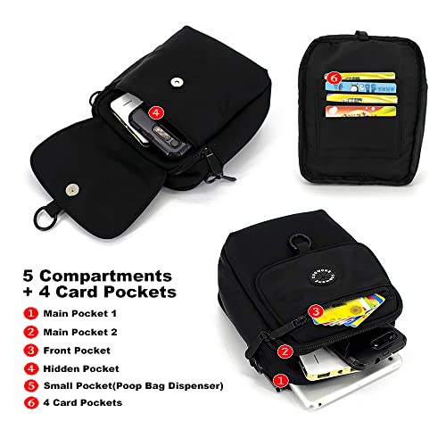 COOWONE Dog Walking Bag Black