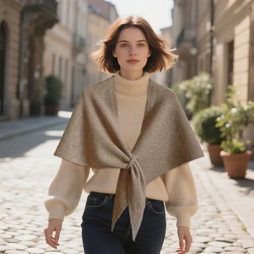 shawl wraps for women shawls wrap Knitted Cardigan Cape Cashmere Shoulder Top Sweater Scarf Cold Weather Neck Winter Fall3