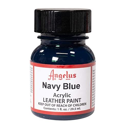 Angelus Acrylic Leather Paint - 1 Ounce, Navy Blue