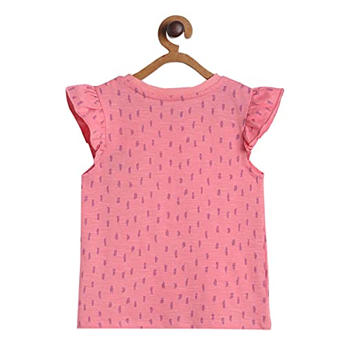 Image of miniklub Girls Pink Printed Regular Top