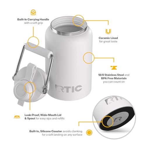 RTIC Outback Jug Termo de 64 oz, Interior Cerámico, Blanco miniatura 3