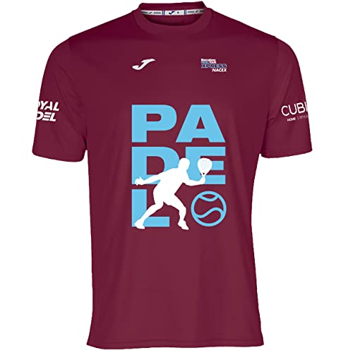 Barcelona Padel Tour - T-Shirt Technique à Manches Courtes Barcelona Padel Emoji - Impression Spéciale Padel - Toucher Doux et Séchage Rapide - Sportswear - Grenat - XL Cover