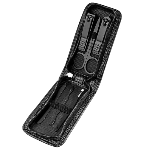 Juego de manicura, cortador de uñas, kit de pedicura, 6 piezas, kits de manicura de acero inoxidable, kits de aseo profesional, herramientas de cuidado de uñas