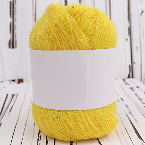 50G/Ball Sequins Mohair Gold Silver Silk Sequin Yarn Diy Hand Knitting For Woman Thin Sweater Knit Shirt Scarf Hat Yarn #TOP4