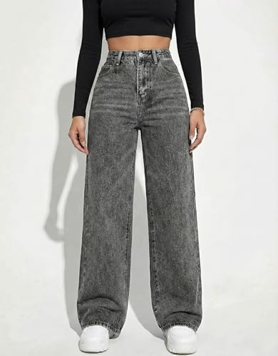 Image of ODDMONEKY Baggy Jeans for Women || Relaxed Fit Wide Leg High Rise Jeans for Women (Wjeans-8)
