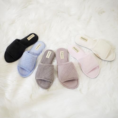 Image of Dearfoams womens Slipper Memory Foam Summer House Shoe Beatrice Terry Slide