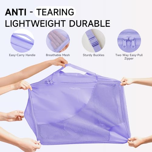Image of OlarHike 11 Set Packing Cubes for Travel, Gifts for Women Mom,Anti-Tearing Suitcase Organizer with Over 1000 pcs Mesh Holes,Vacation Essentials & Accessories for Cruise Ship