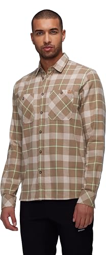 Mammut Herren Alvra Longsleeve Mens T-Shirt, Dark Sand-neo Lime, M EU – Ansicht 4