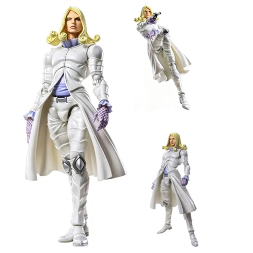 YLEAFUN JJBA Figures Funny Valentine Super Action Statue,White Ver. 15cm