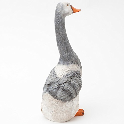 Bits and Pieces - Gertrude The Goose Motion Sensor Statue - Weather Resistant, Hand-Painted Life Size Polyresin Sculpture - Honks at Passersby