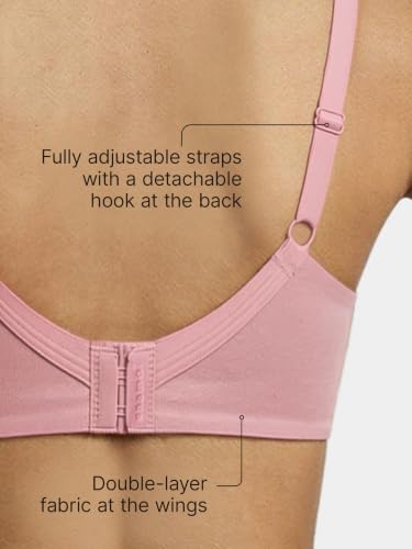 Image of Enamor Bamboo Cotton IO05, Plunge, Everyday Women's T-Shirt Bra - 3X Softer, 4X More Absorbent & Antimicrobial, Padded, Wirefree, High Coverage