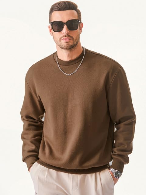 JMIERR Men's Casual Long Sleeves Crewneck Sweatshirts Cotton Pullover Sweatshirt for Men - Image 3