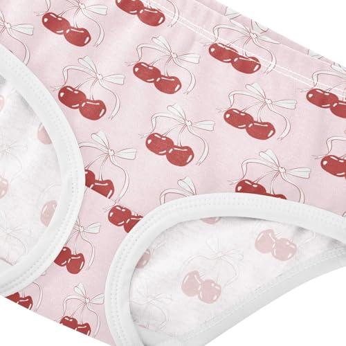 Girls' Underwear Ribbon Cherry Cotton Stretch Comfort Toddler Panties4