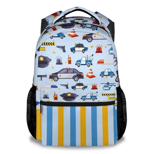 Boys Backpack - School Bookbag - Backpack for Kids - Car Back Pack for Boys 6-8, 17 Inch Toddlers Schoolbag
