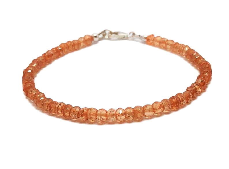 Bracelet perles quartz impérial 4mm facettées LKBEADS unisexe 7 pouces