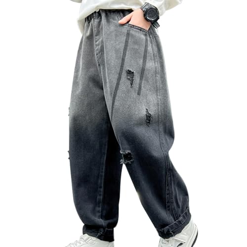 Stylish Boys Jeans for Kids Relaxed Fit Cargo Trousers Comfortable Denim Pants with Elastic Waist Perfect for