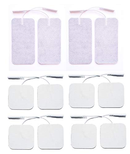TENS/EMS 12 pc Tens Unit Replacement Electrode Pads Variety Size Set Reusable Many Times per Electrode Pad Med X Tens