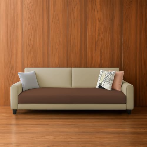 Image of Kathleen 3 Seater Sofa Set for Living Room - Foldable Convertible Couch Furniture for Home, Office or Guest Use, Modern Designer Stylish Comfortable (Cream Brown)