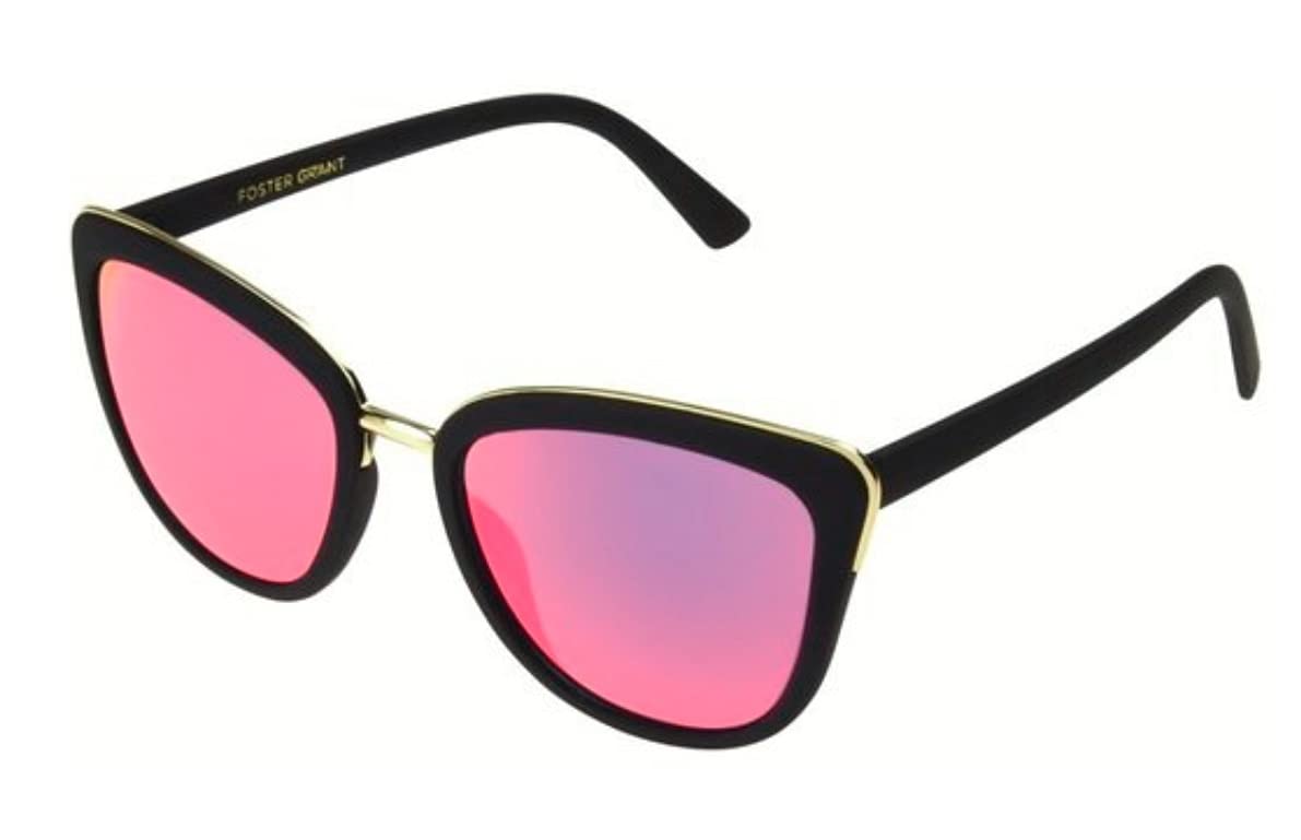 Foster GrantWomen Sia Black Mirrored Sunglasses