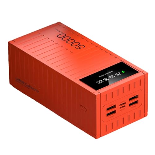 PowerBank Fast Charging, 50.000 mAh, cargador portátil, 66 W Multifunctional High Capacity Energy Bank Phone con pantalla LED para camping, 5,6 x 5,71 x 2,76 pulgadas
