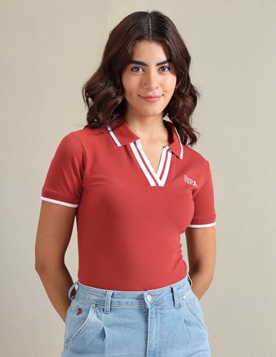 Image of U.S. Polo ASSN. Women's Cotton Slim Fit T-Shirt