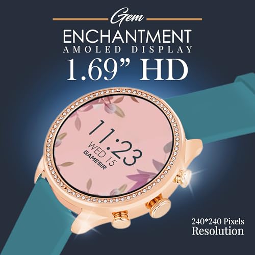 Image of GameSir GenDiva Smartwatch for Women with Bluetooth Calling, 1.69 inch AMOLED Display, 100+ Sports Modes, Health & Sleep Monitor, Voice Assistant, IP68 Waterproof, Long Battery Life,(SkyBlue)