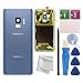 Vimour Back Cover Glass Replacement for Samsung Galaxy S9 G960U All Carriers with Pre-Installed Camera Lens, All The Adhesive and Professional Repair Tool Kits (Coral Blue)