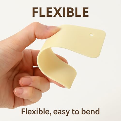 Image of Dough Scraper Bowl Scraper | Flexible Food Safe Plastic Dough Cutter for Baking, Bread, Cake, Pastry & Fondant | Multipurpose Kitchen Scraper Tool for Mixing & Icing-(Pack of 5)
