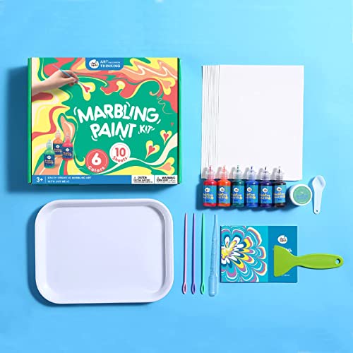 Jar Melo Marbling Paint Crafts For Kids Ages3+, Water Marble Painting Kit, Craft Kits Art Set, Arts And Crafts For Kids Boys And Girls, Gift Ideas For Kids Art Project Activities- Non-Toxic 6 Color #TOP3