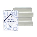 Regal Games 208 Blank Playing Cards to Write On - Custom Blank Deck of Cards - (2.5' x 3.5') Cardstock White Poker Size - 4 Packs x 52 Cards