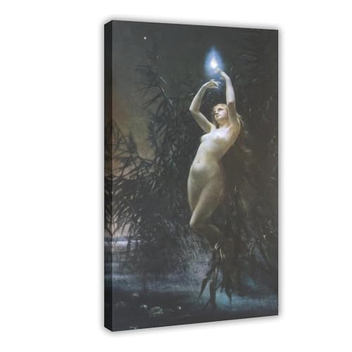 Impression sur toile Will O The Wisp 1888 par Lev Lerch tableau déco bureau 50x75 cm