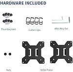 VIVO Black Fully Adjustable Dual Monitor Arm for Desk Mount Stand, Double Monitor Arm for 2 Screens up to 27 inches (PT-SD-AM02A)