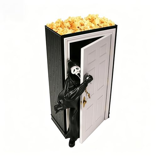 Racocou Cubo de Palomitas 2026 Durable y de Gran Capacidad Imprescindible para Noches de Películas de Terror Decoración de Fiesta y Coleccionable 9.05' Decoración llamativa para Home Theater