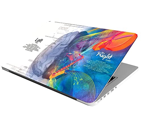 Image of Laptop Skin Stickers HD Quality Sticker for Laptops Upto 15.6 inch (Dustproof|Waterproof|Scratchproof|Reusable) - LR BL RON3