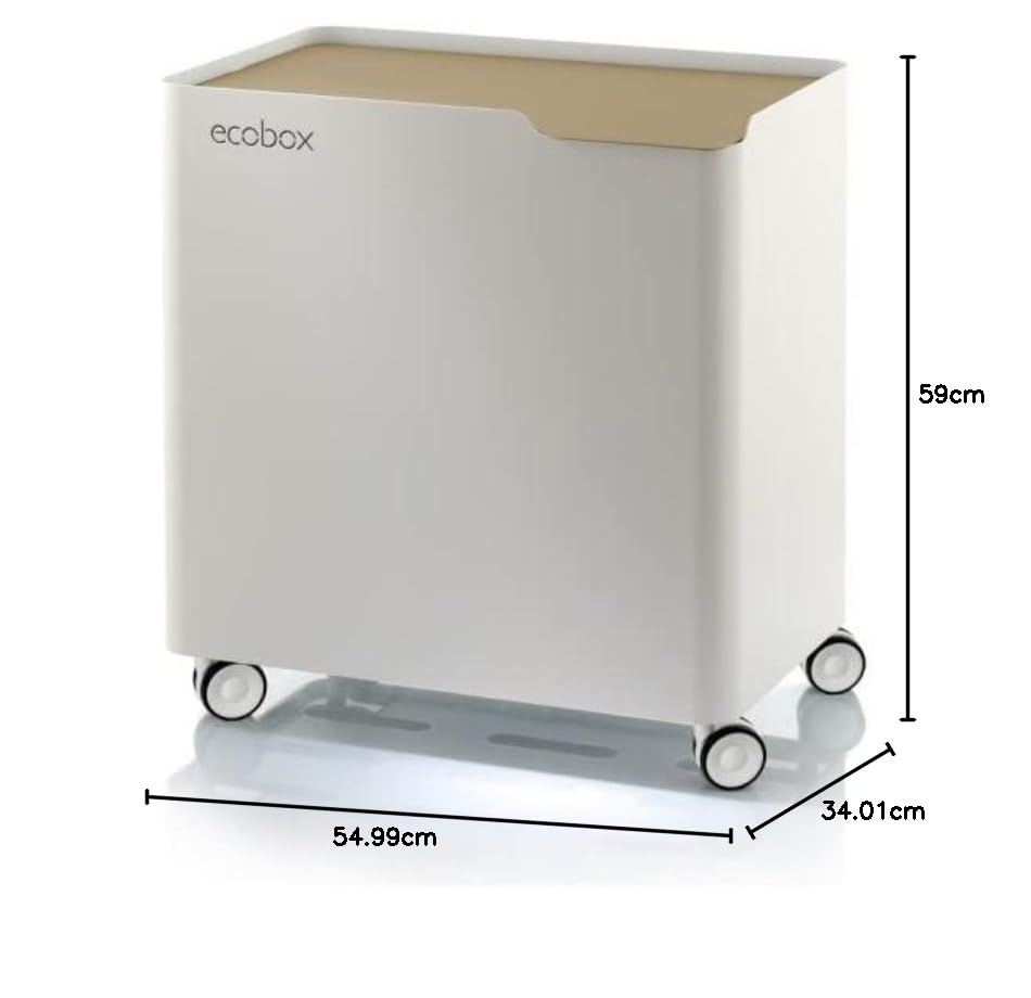 DON HIERRO - ECOBOX TOP Abfalleimer mit Trennsystem, 40 Liter-Sand