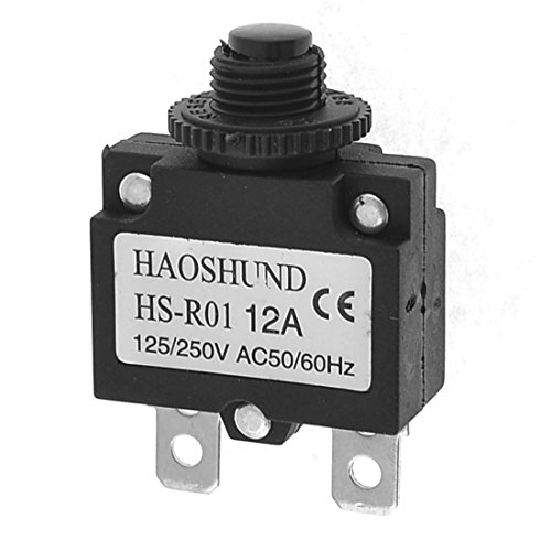 Aexit Air Compressor Breakers, Load Centers & Fuses Circuit Breaker Overload Protector Circuit Breakers AC125/250V 12A