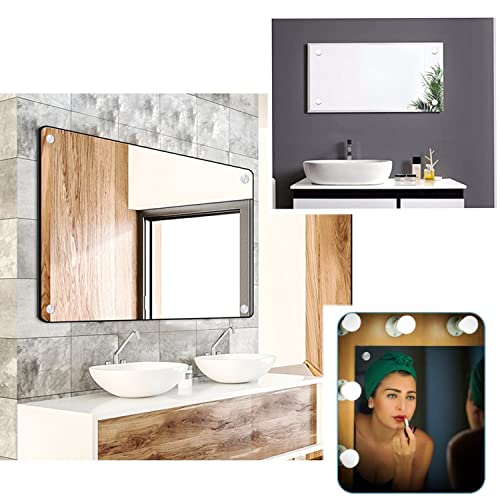 JZK 20 x Edelstahl-Spiegelschrauben, Kappennägel, 10 mm, dekorative Kappen, Abdecknägel mit Unterlegscheiben, Werbeschrauben für Spiegeltische, Badplatten, Kleiderschränke, Glasschilder