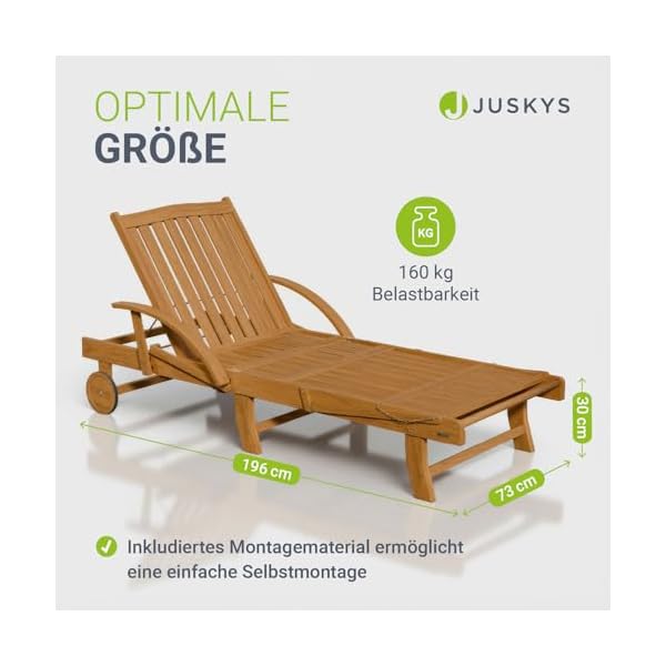 Juskys SunScape Gartenliege Akazienholz