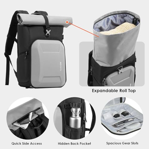 Mochila para cámara TARION Rolltop con compartimento rígido miniatura 5