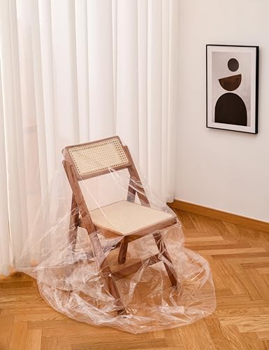 TopSoon 2-Pack Plastic Chair Cover for Storage Waterproof Dust-Proof Armchair Cover Sofa Bag 46-inch by 76-inch Clear - Thumbnail 3