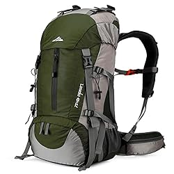Loowoko - Mochila de senderismo de 50 L, impermeab...: Versión completa mejorada: la mochila de viaje de senderismo Loowoko se ha actualizado completamente con mejores materiales, correas más fuertes y cremalleras más duraderas, por lo que es una de las mochilas de senderismo más populares para los consu...