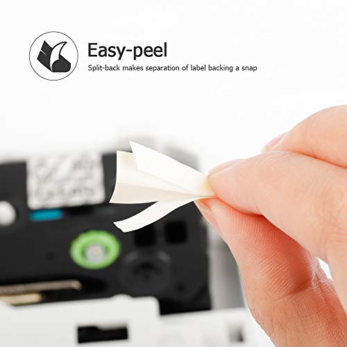Oozmas Compatible Label Tape Replacement For Tze-231 P Touch Label Tape 12Mm 0.47 Inch Laminated Black On White, Work With Brother Label Maker Ptd210 Pth110 Ptd400Ad, 2-Pack #TOP1