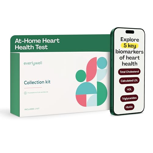 Everlywell Heart Health At-Home Lab Test for Women and Men, Measures Cholesterol, Triglyceride and HbA1c Levels, Accurate Blood Analysis, CLIA-Certified Lab Results Within Days, Ages 18 Plus