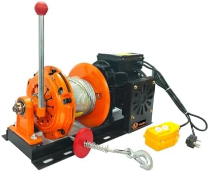 VOLTZ VZ-EW-800 KG 50Mtr Heavy Duty Electric Winch Wire Hanging Crane Wire rope dia. 5mm 220V (400-800kg) 2200W