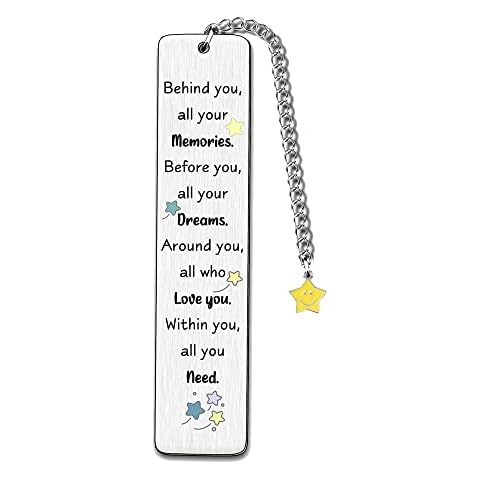 Inspirational Bookmark for Friend Granddaughter Graduation Bookmarks Brother Sister Birthday Back to School Gifts Cousin Encouragement Colleague Retirement Christmas Best Wishes Keepsakes (Behind you) Cover